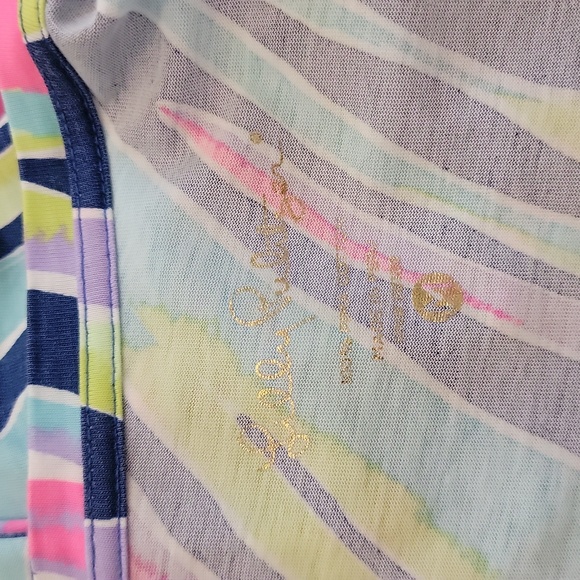 Lilly Pulitzer Size Medium Dress Indigo Palm Reader Print - Picture 5 of 5